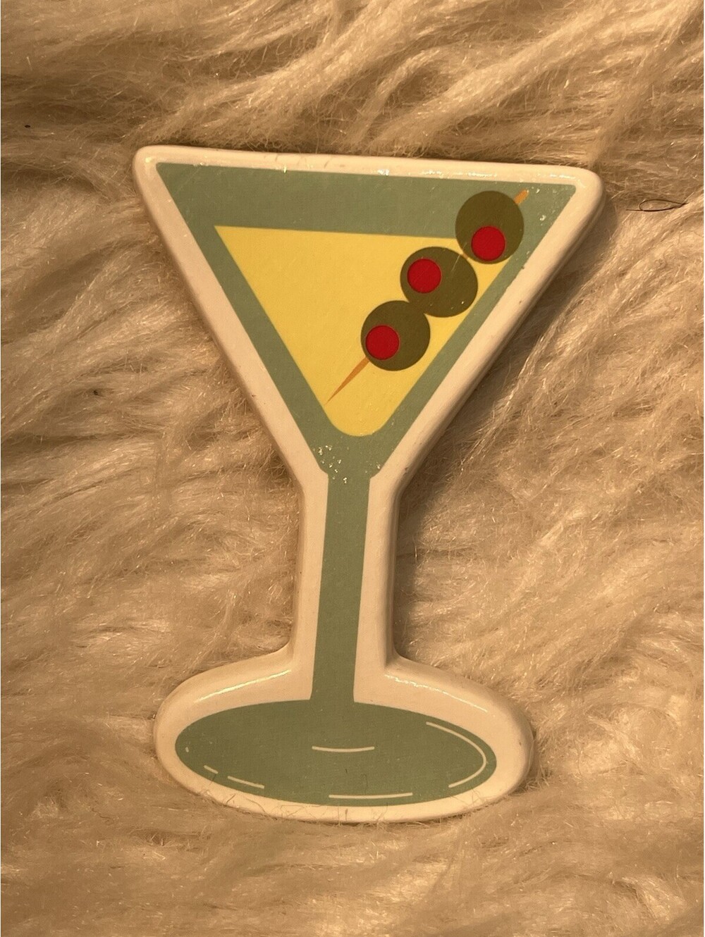 Olive Martini Glass Shaped Magnet